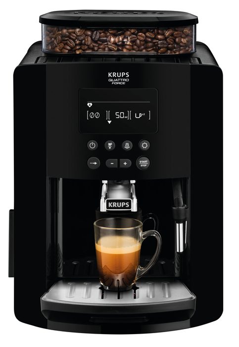 KRUPS EA817010 Arabica automata kávéfőző beépített őrlővel, fekete