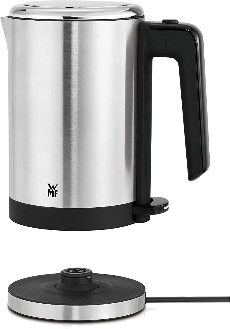 WMF KITCHENminis® 0,8 literes vezeték nélküli vízforraló, ezüst-fekete