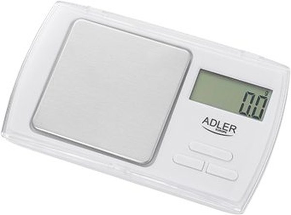 ADLER AD3161 fehér precíziós mérleg, 750 g kapacitással