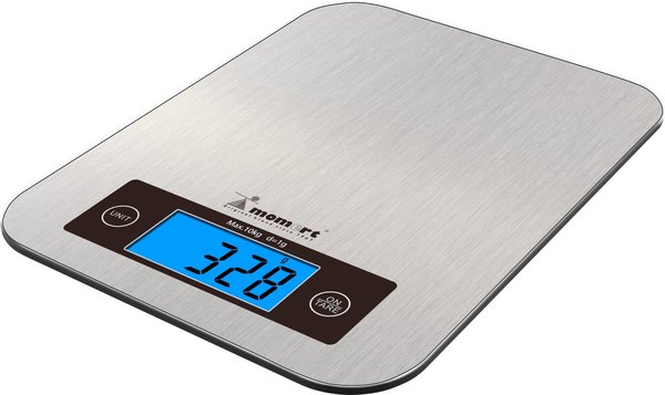 MOMERT 6858 elektronikus konyhai mérleg rozsdamentes felülettel, 10 kg-os kapacitással