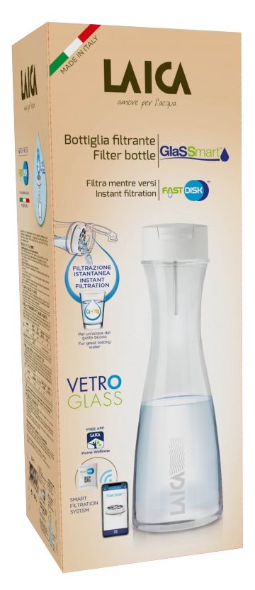 LAICA B31AA02 GlasSmart 1,1 literes üveg vízszűrő palack