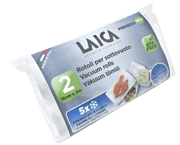 LAICA VT36060 BPA-mentes vákuumfólia-tömlő, 15 × 300 cm, 2 tekercs