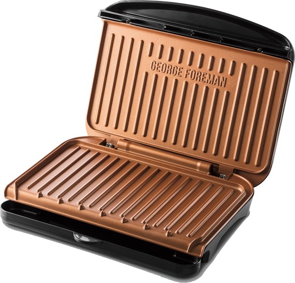 GEORGE FOREMAN 25811-56/RH Fit Grill Copper elektromos grillsütő réz sütőlapokkal