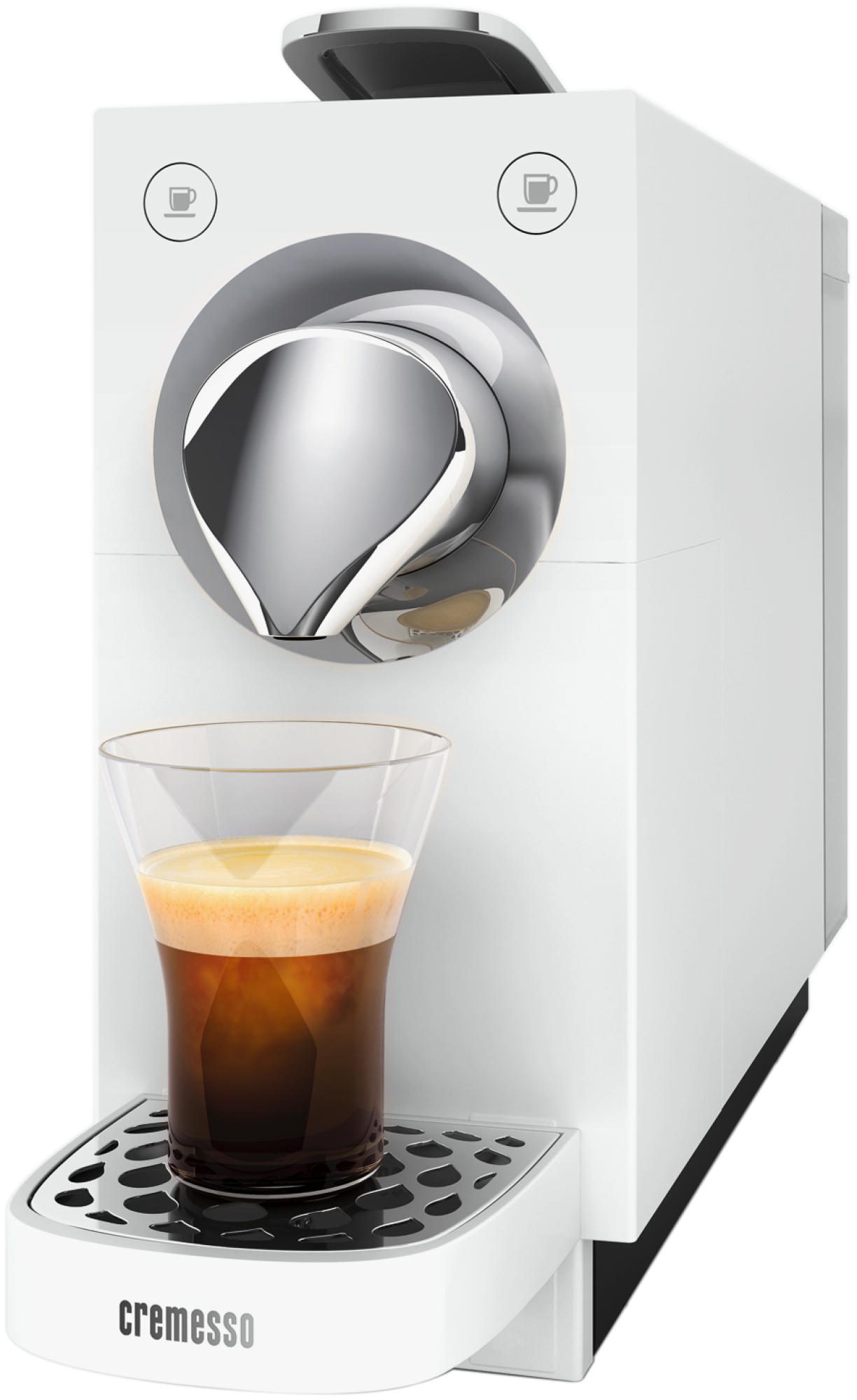 CREMESSO Una Automatic Pure White kapszulás kávéfőző 19 bar nyomással, fehér