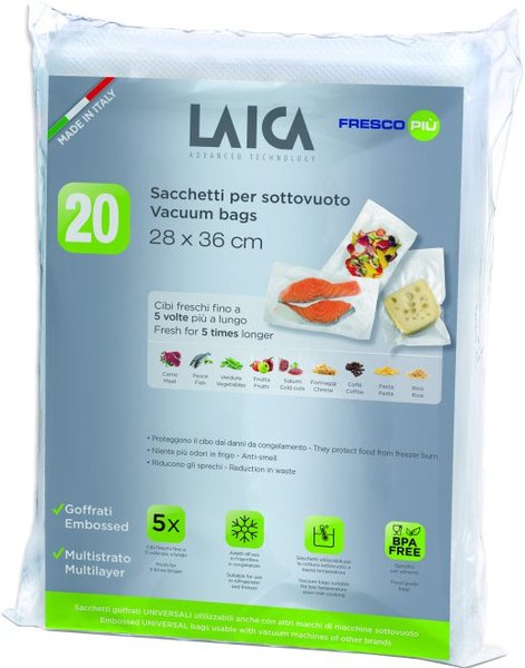 LAICA vákuumfólia tasak, 20 db, 28 × 36 cm