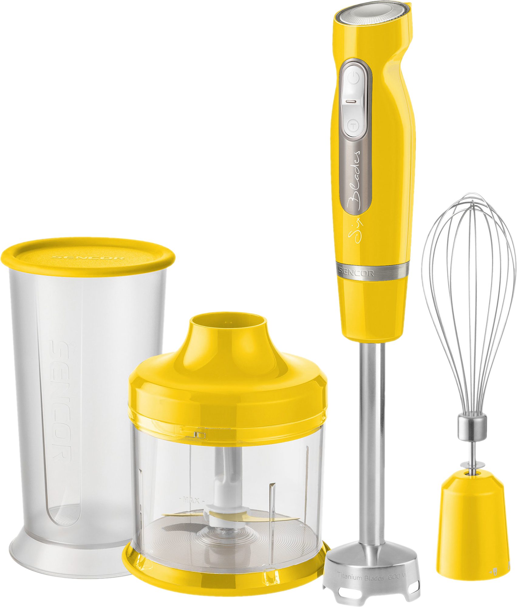 SENCOR SHB 4466YL-EUE3 botmixer szett aprítóval és habverővel