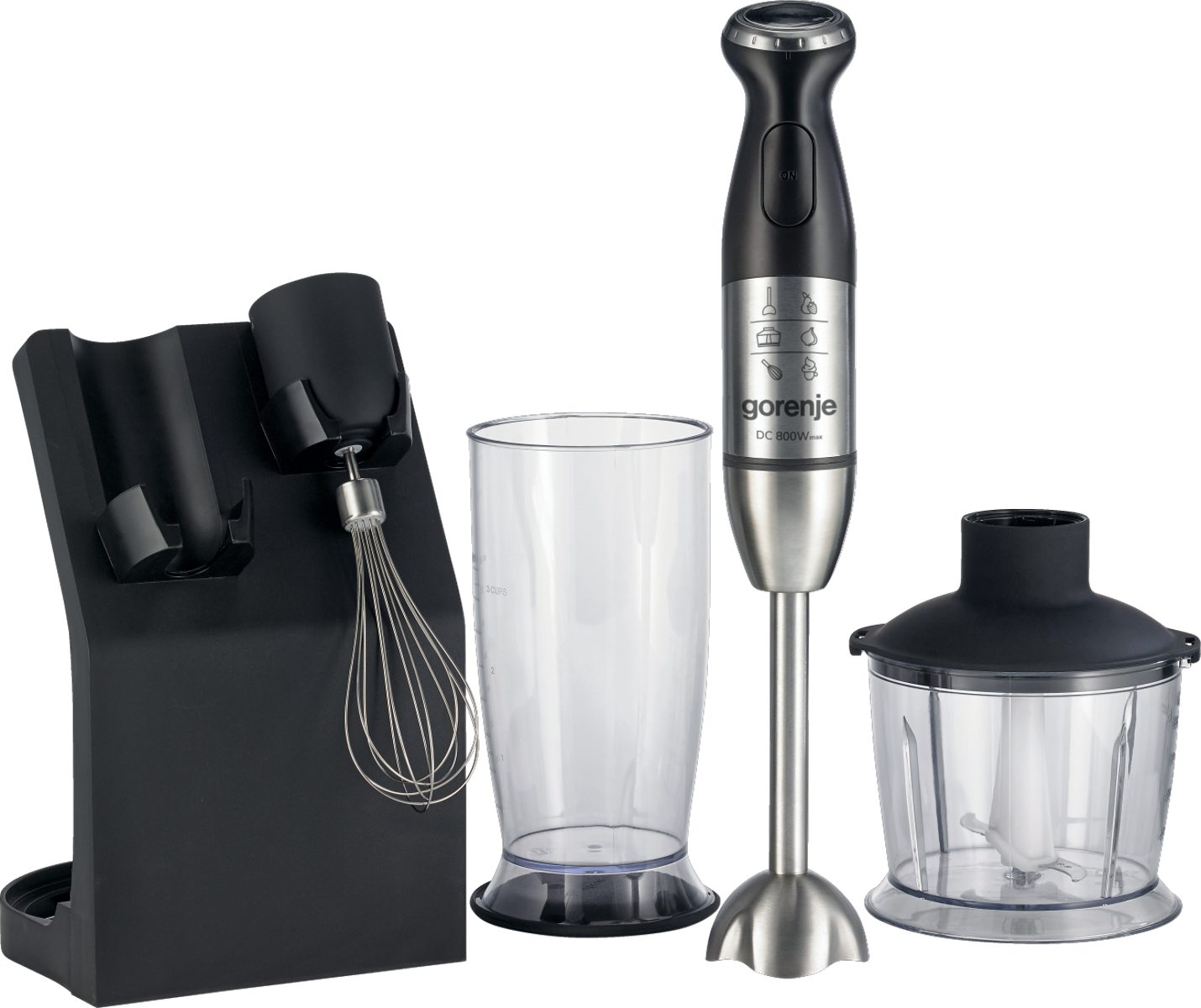 GORENJE HBC807QB fekete botmixer szett négyes pengerendszerrel