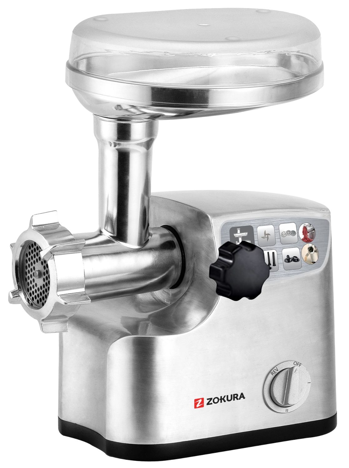 ZOKURA Z1242 elektromos húsdaráló, 2000 W, inox