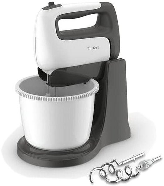 TEFAL HT464138 Prep'Mix+ kézi mixer automatikusan forgó tállal, szürke-fehér