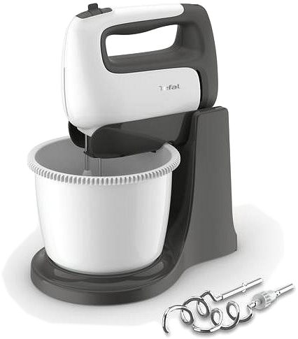 TEFAL HT464138 Prep'Mix+ kézi mixer automatikusan forgó tállal, szürke-fehér