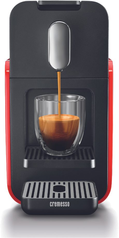 CREMESSO 3301249 Brava Glossy Red kapszulás kávéfőző 19 bar nyomással