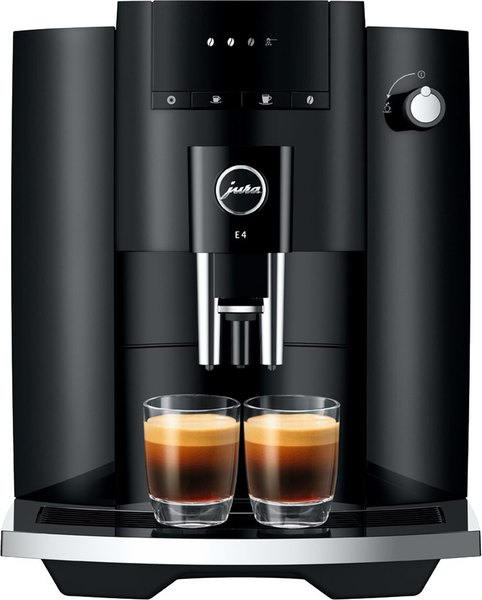JURA E4 Piano Black (EA) automata kávéfőző forróvíz-készítéssel