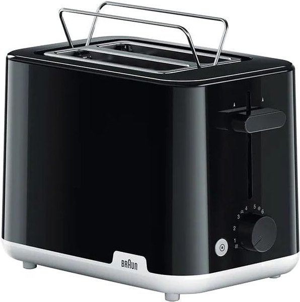 BRAUN HT1010BK kenyérpirító 8 pirítási fokozattal és zsemlemelegítővel