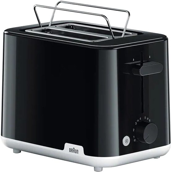 BRAUN HT1010BK kenyérpirító 8 pirítási fokozattal és zsemlemelegítővel