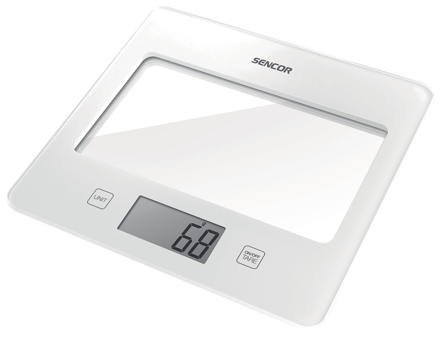 SENCOR SKS 5030WH fehér digitális konyhai mérleg edzett üvegfelülettel