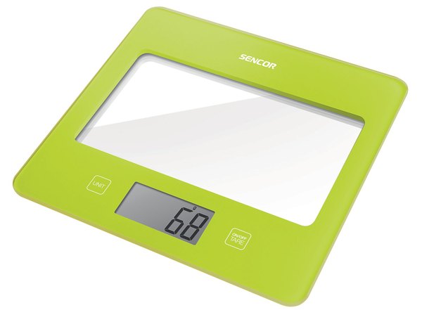 SENCOR SKS 5031GR zöld digitális konyhai mérleg edzett üvegfelülettel