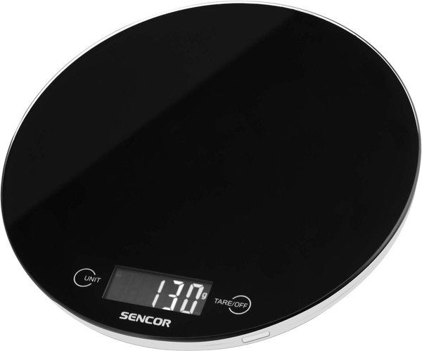 SENCOR SKS 5330 digitális konyhai mérleg, 5 kg, fekete-fehér