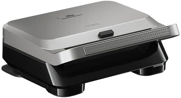 BRAUN SM5005 szendvics- és gofrisütő cserélhető lapokkal, 800 W, ezüst/fekete