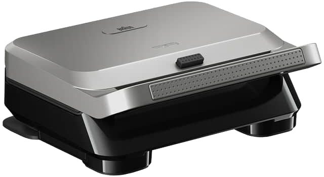 BRAUN SM5005 szendvics- és gofrisütő cserélhető lapokkal, 800 W, ezüst/fekete