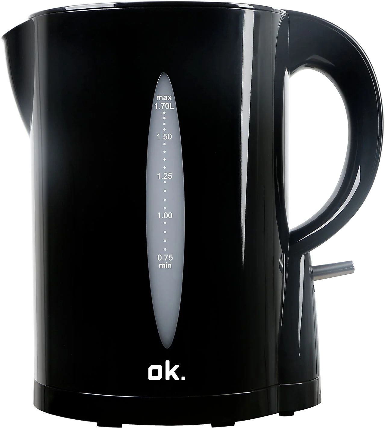 OK. OWK 103-B 1,7 literes fekete vízforraló, 2200 W