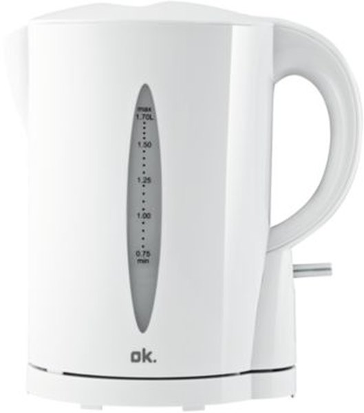 OK. OWK 103 W vezeték nélküli vízforraló, 1,7 l, 2200 W, fehér