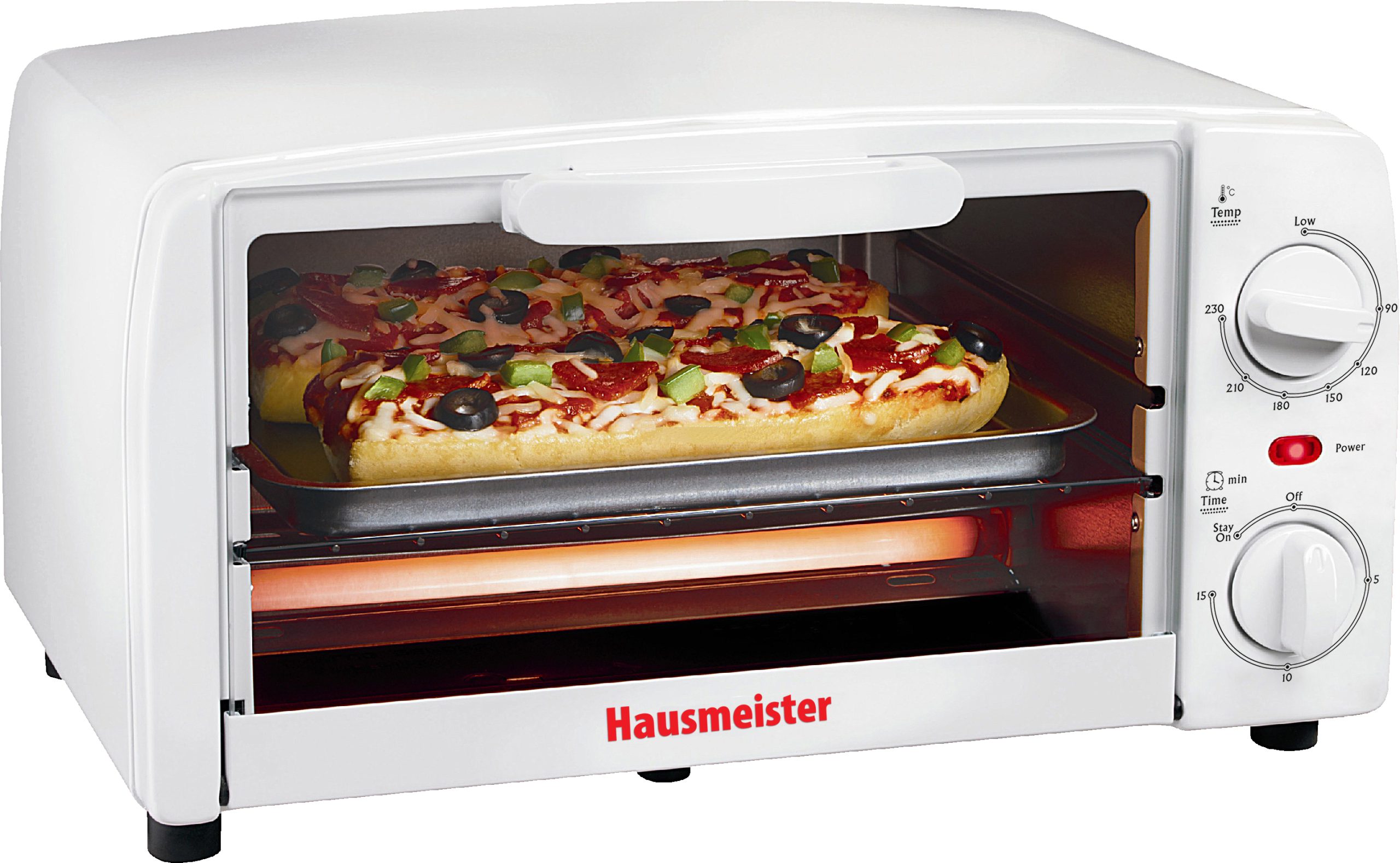 HAUSMEISTER HM 6104 fehér minigrill 9 literes sütőtérrel