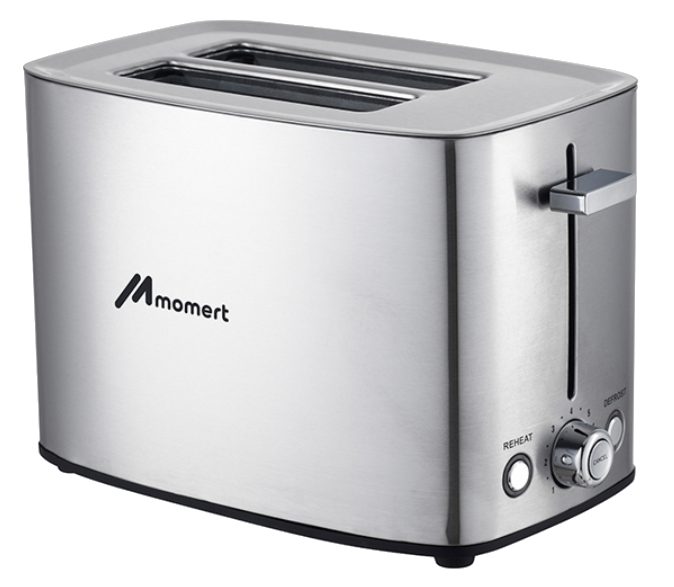 MOMERT 2067 kétszeletes inox kenyérpirító, 850 W
