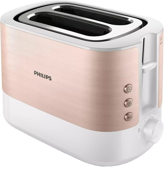 PHILIPS HD2638/11 Viva Collection kenyérpirító, 1050 W, fehér–rosegold