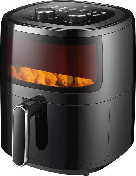 HAUSMEISTER HM 6933 BIO FRITU forrólevegős sütő, 1500 W, 5 literes, fekete