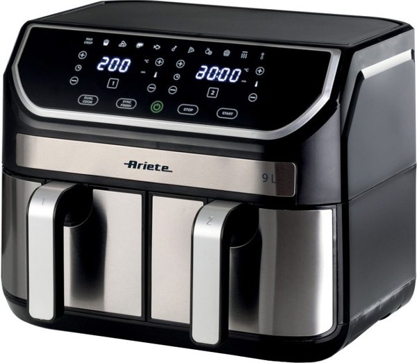 ARIETE 4625 Dual Metal 9 literes, kétkosaras forrólevegős sütő, 2100 W