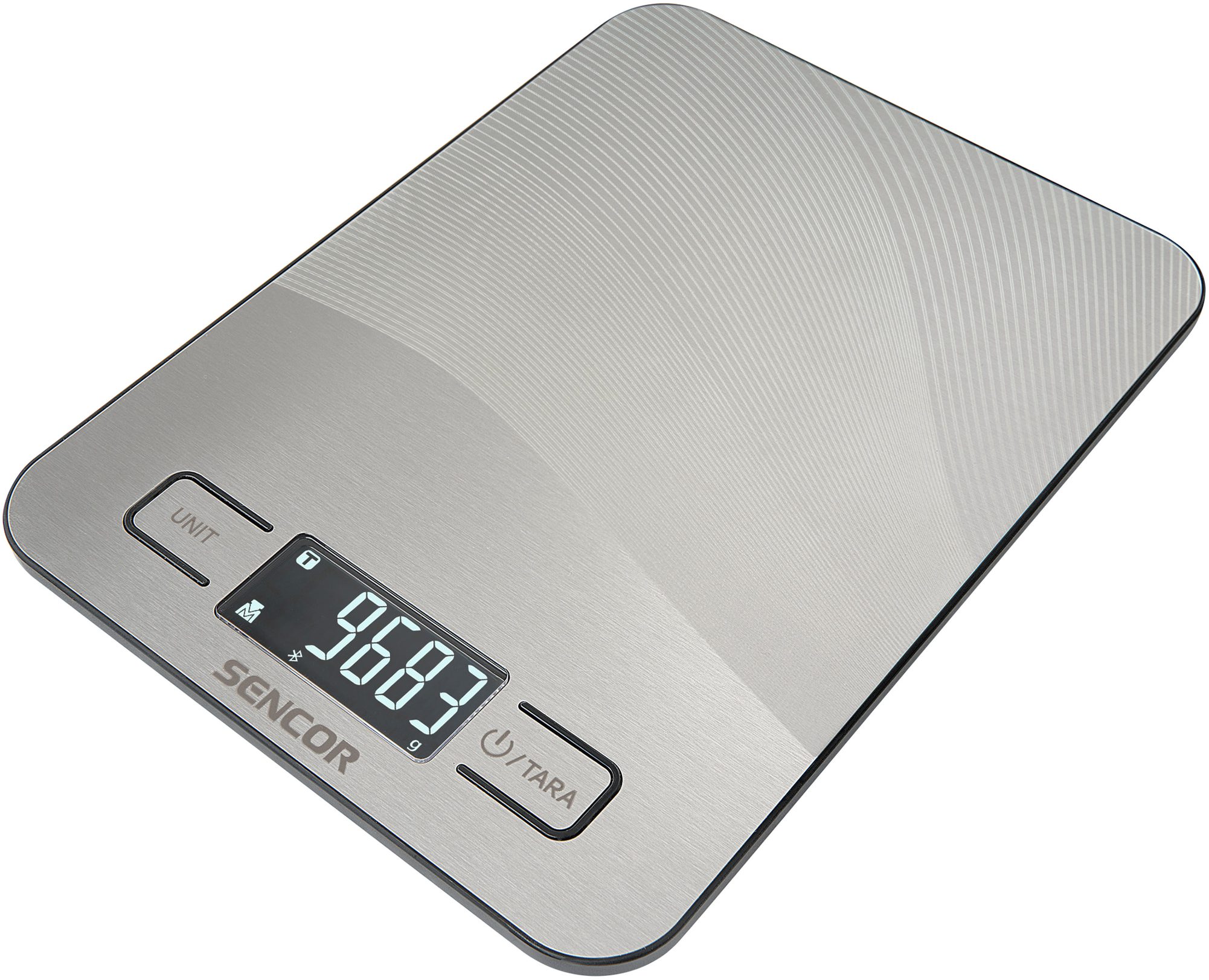 SENCOR SKS 8080 intelligens konyhai mérleg Bluetooth-kapcsolattal, szürke