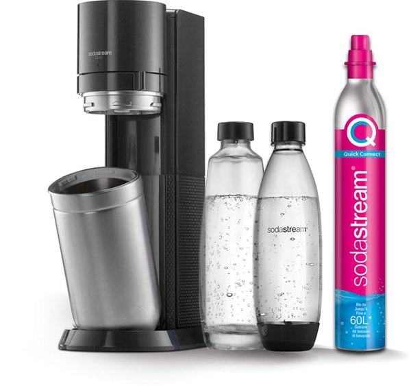 SODA STREAM 42004918 SM DUO CQC fekete szódagép műanyag és üvegpalackkal