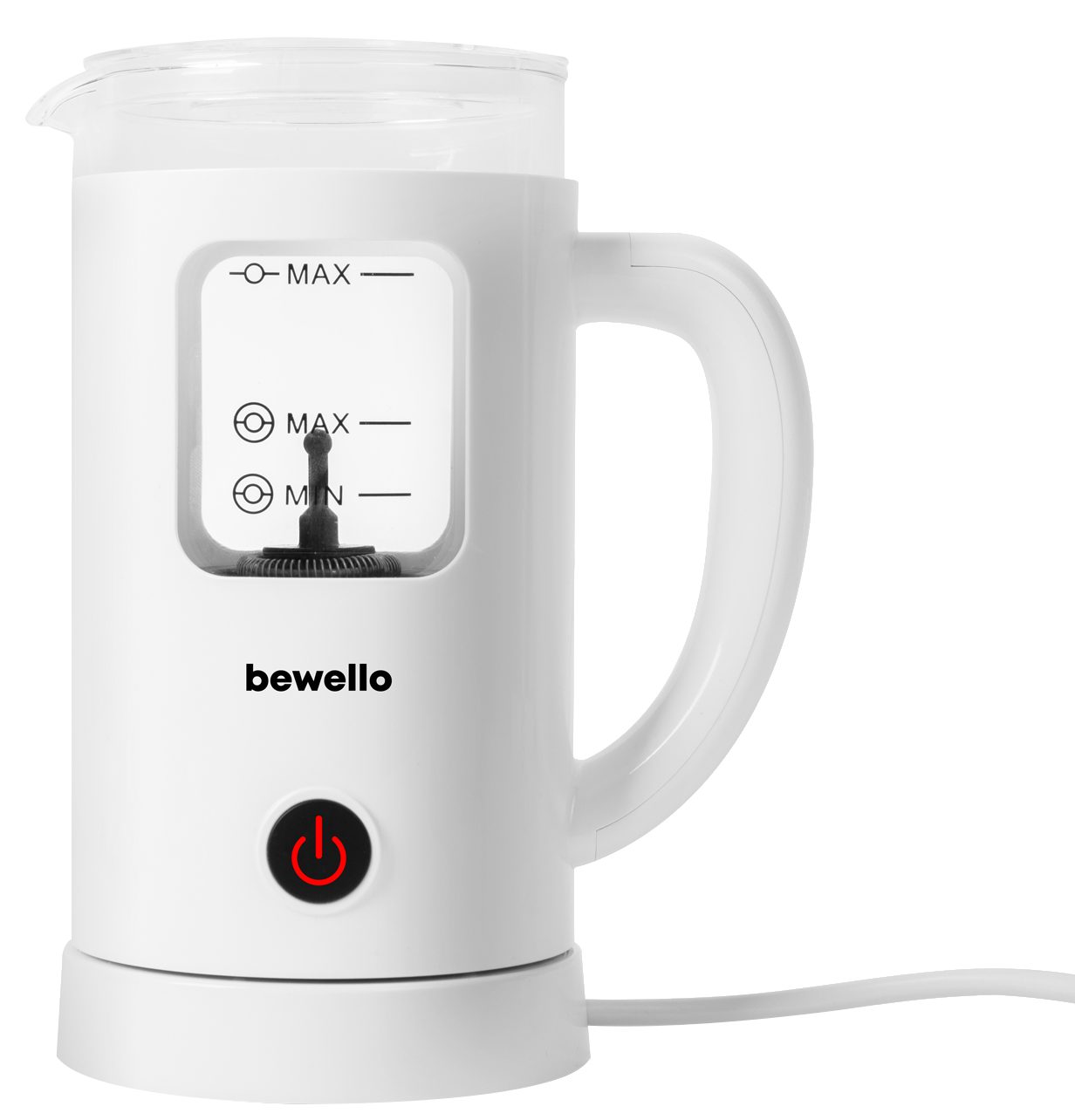 BEWELLO BW2018 elektromos tejhabosító, 550 W, 400 ml, fehér