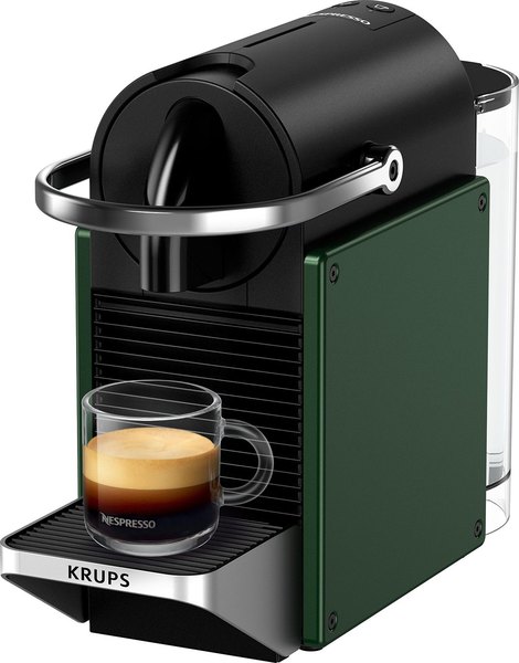 KRUPS XN306310 Nespresso Pixie Redesign kapszulás kávéfőző fekete-zöld kivitelben