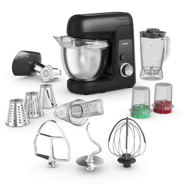 TEFAL QB525838 Bake Partner fekete konyhai robotgép 1100 W teljesítménnyel