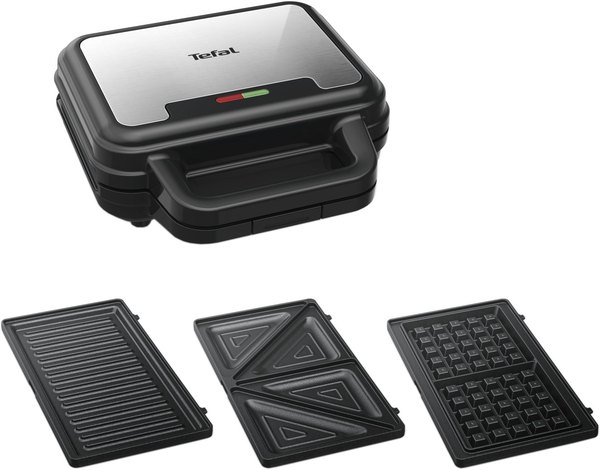 TEFAL SW383D10 UltraCompact 3 az 1-ben szendvics-, gofri- és paninisütő