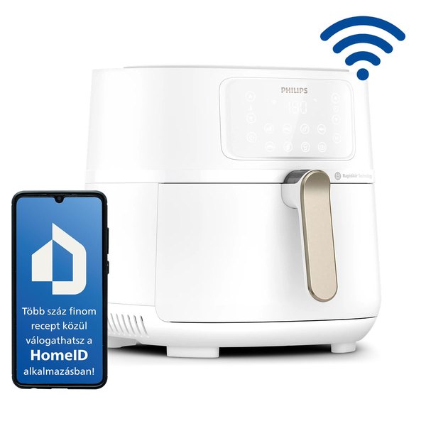 PHILIPS 5000 Series HD9285/00 csatlakoztatható airfryer 7,2 literes kosárral