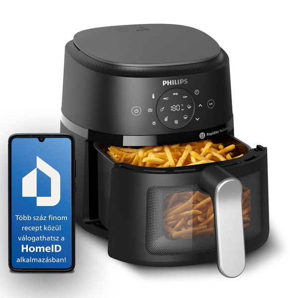 PHILIPS 2000 Series NA211/00 3,2 literes, betekintő ablakos forrólevegős sütő