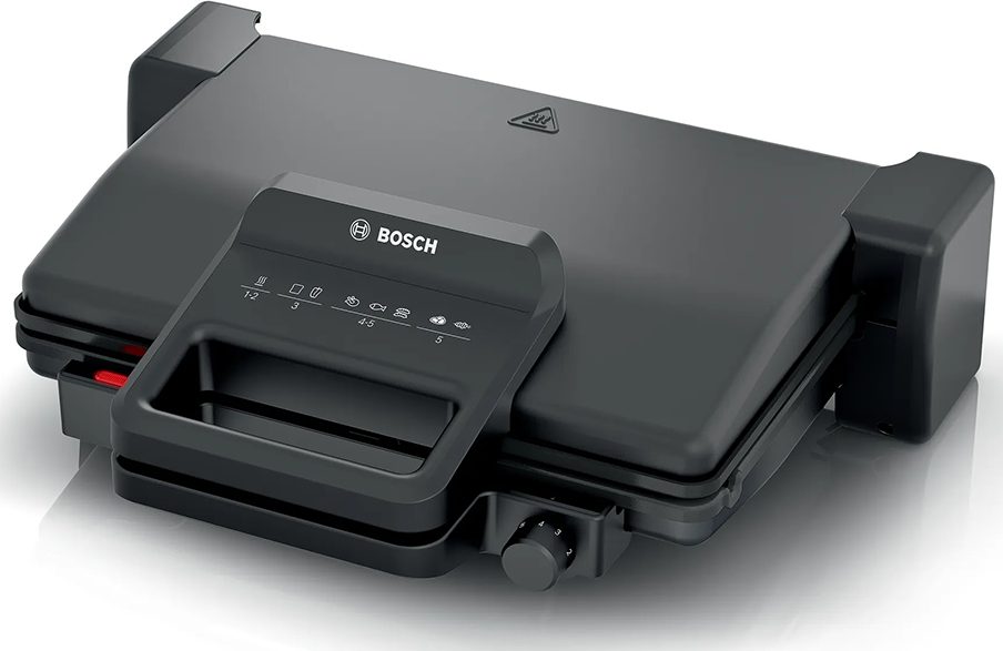 BOSCH TCG3323 3 az 1-ben kontaktgrill kerámiabevonatos lapokkal, 2000 W, fekete