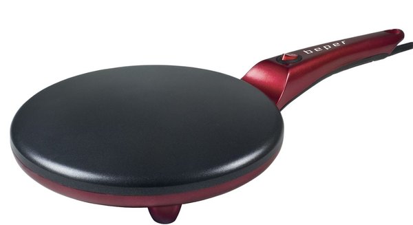 BEPER BT.710V piros elektromos palacsintasütő, 20 cm, 800 W