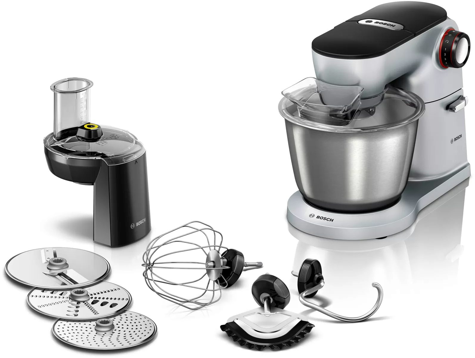 BOSCH MUM9D33S11 konyhai robotgép 1600 W-os motorral, 5,5 l-es nemesacél tállal és tésztaszenzorral