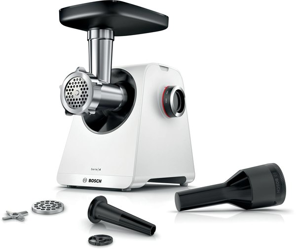 BOSCH MFWS420W MultiPower S4 húsdaráló 1900 W teljesítménnyel és kolbásztöltővel