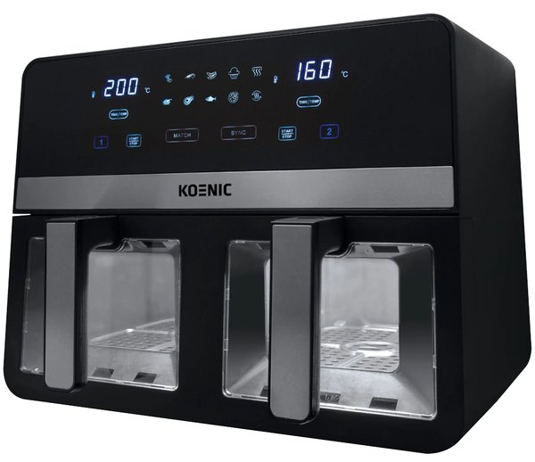 KOENIC KAF 924224 B forrólevegős sütő két önálló zónával, 9 l
