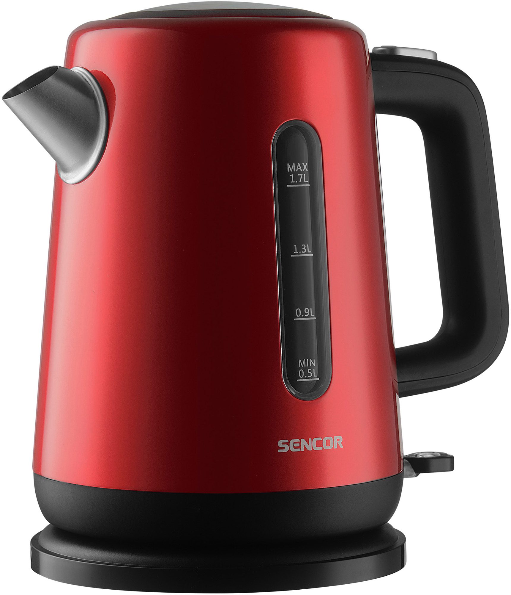 SENCOR SWK 1751RD piros rozsdamentes acél vízforraló, 1,7 l