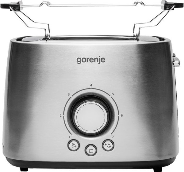 GORENJE T 1000 E inox kenyérpirító 2 nyílással és 7 pirítási fokozattal