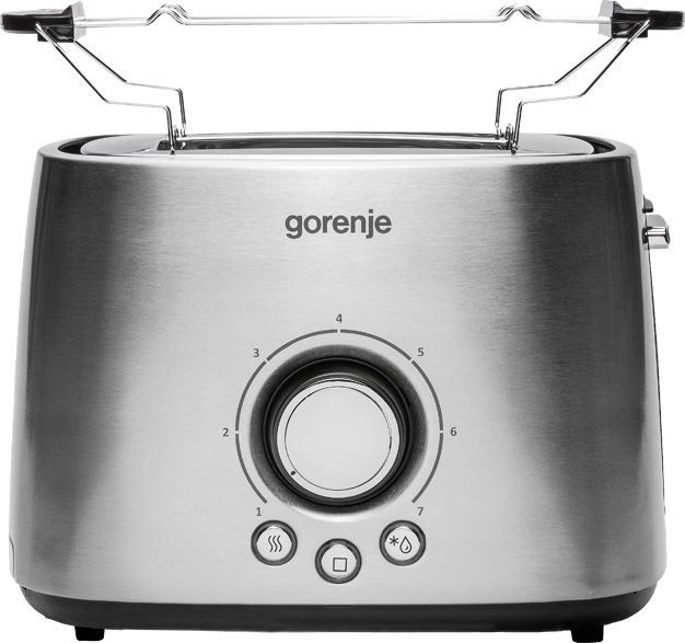 GORENJE T 1000 E inox kenyérpirító 2 nyílással és 7 pirítási fokozattal
