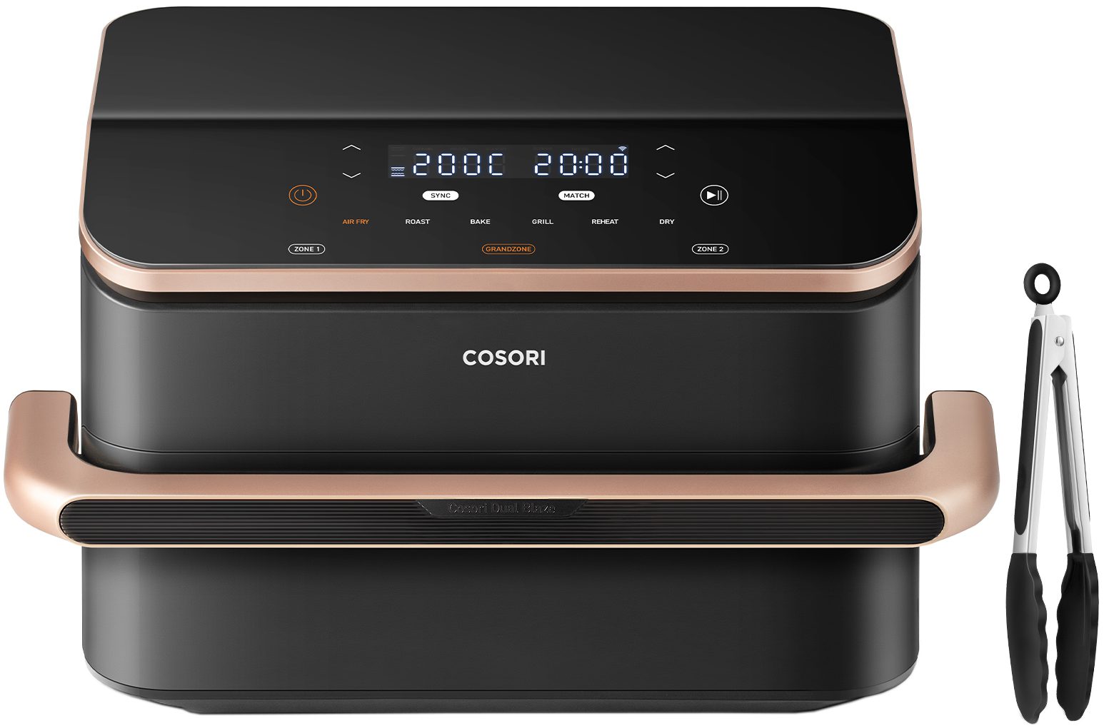 COSORI Dual Blaze TwinFry 10 literes, kétzónás forrólevegős sütő