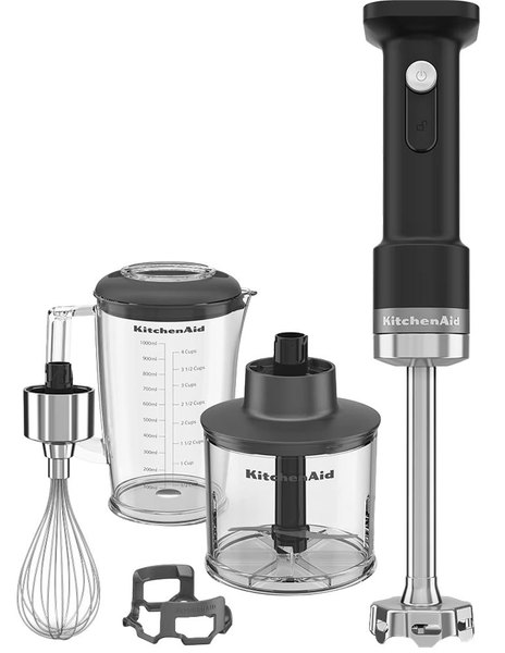 KITCHENAID 5KHBRV05BM vezeték nélküli botmixer szett aprítóval és habverővel, akkumulátor nélkül