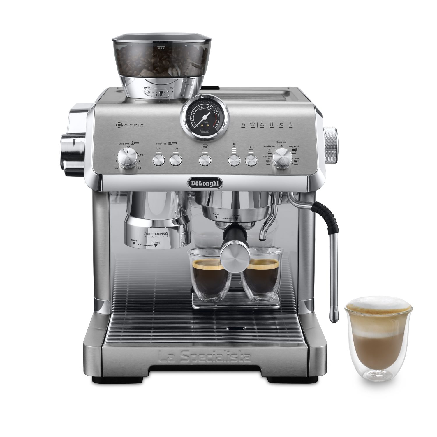 DE-LONGHI La Specialista Prestigio EC9555.M őrlős karos eszpresszó kávéfőző