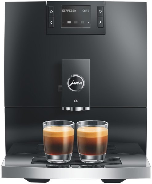 JURA C8 Piano Black (EA) automata kávéfőző Easy Control Panel kezelőfelülettel